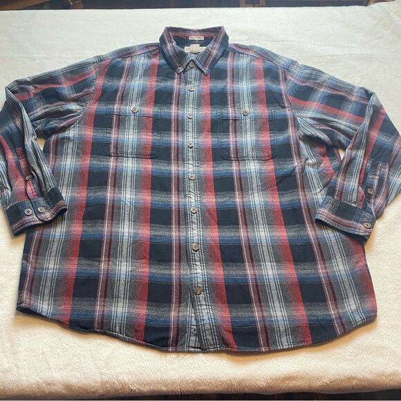 Duluth Trading Company Untucked Plaid Flannel Shirt Size 2XL Tall - Picture 1 of 12
